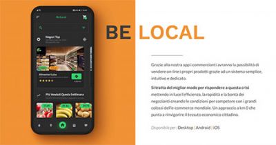 Fase 2 e commercio locale: si riparte con Be Local, l’App che porta i negozi online